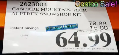 ALPTREK Pro Snowshoe Kit | Costco Sale Price