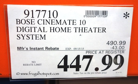 Bose Cinemate 10 Digital Home Theater System Costco Price