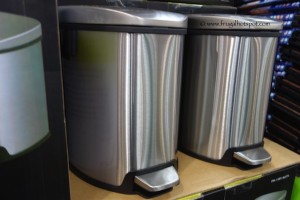 Sensible Eco Living Stainless Steel 1.3 Gallon / 4.9 L Trash Can 2-Pack Costco