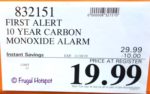 First Alert 10 Year Carbon Monoxide Alarm Costco Sale Price