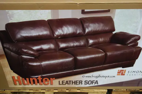 Simon Li Hunter Leather Sofa Loveseat, Costco Leather Sofa Simon Li