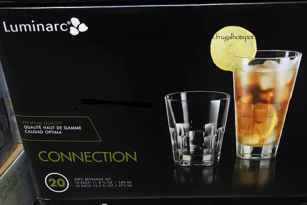 Luminarc 20 Piece Connection Beverage Drinkware Set Costco