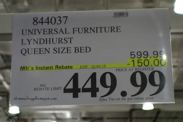 Universal Furniture Lyndhurst Queen Size Bed Costco Price