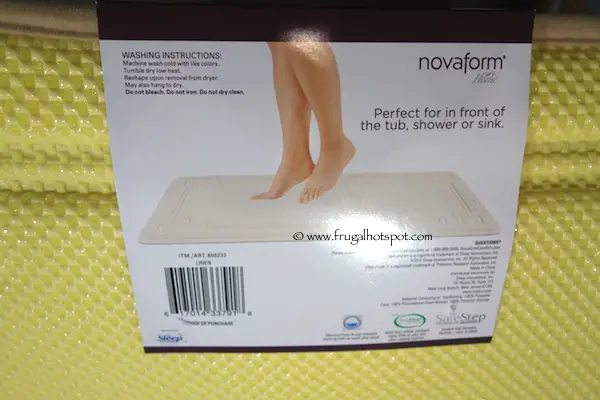 Novaform Memory Foam Luxury Spa Bath Mat Costco