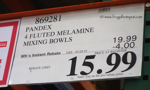 Pandex Fluted Melamine Mixing Bowls Costco price