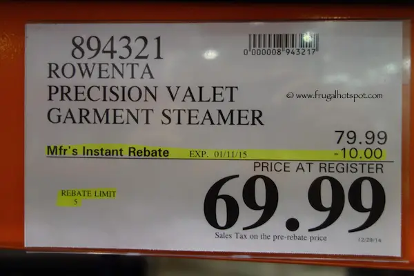 Rowenta Precision Valet Garment Steamer Costco Price
