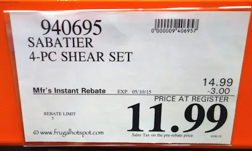 Sabatier 4 Piece Shear Set Costco Price