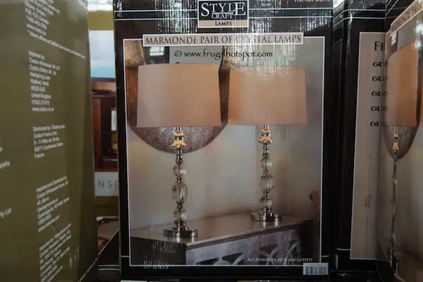 Stylecraft Marmonte 2-Pair Crystal Table Lamp Costco