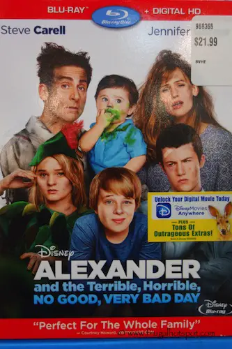 Disney Alexander and the Terrible, Horrible, No Good, Very Bad Day  Blu-ray + Digital HD Costco
