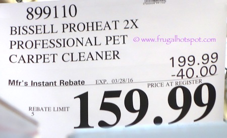 Bissell DeepClean ProHeat 2X Pet Carpet & Upholstery Vacuum Cleaner Costco Price | Frugal Hotspot