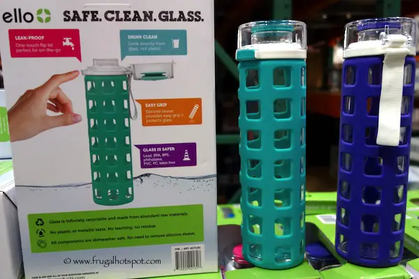 Ello Glass Water Bottle 2-Pack Costco
