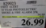 Costco Sale Price: First Alert Photoelectric Smoke & Fire Alarm 2-Pack