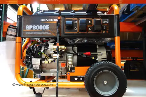 Generac Portable Gas Generator 8000 Running Watts GP8000E Costco