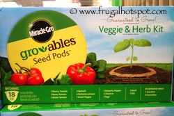 Miracle Gro Gro-Ables Seed Pods Veggie & Herb Kit 18 ct Costco