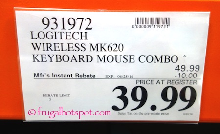 Logitech Wireless MK620 Keyboard Mouse Combo Costco Price | Frugal Hotspot