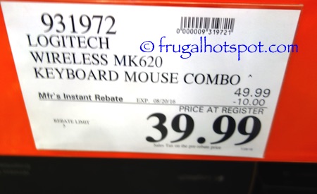 Logitech Wireless MK620 Keyboard Mouse Combo Costco Price | Frugal Hotspot