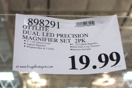 OttLite Dual LED Precision Magnifier Set Costco Price