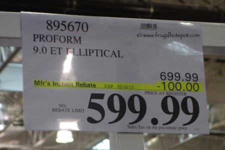 Costco Sale Price: ProForm 9.0 ET Elliptical