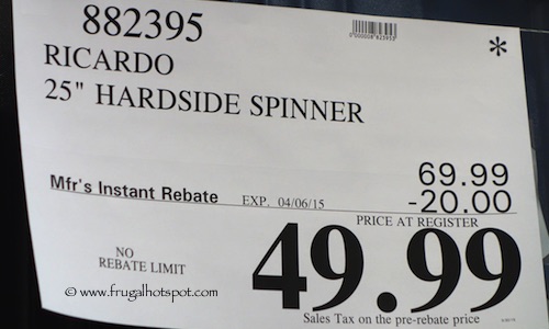 Ricardo 25" Hardside Spinner Luggage Costco Price
