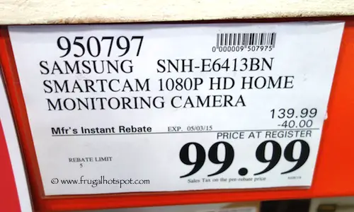 Samsung Snh E6413bn Smartcam 1080p Hd Home Monitoring Camera Costco
