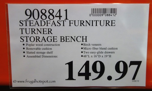 Steadfast Furniture Turner Storage Bench Costco Price