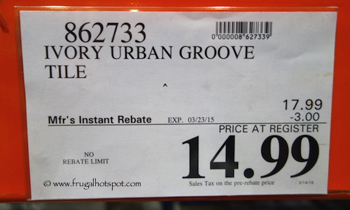 Neo Tile Urban Groove Ivory Porcelain Tile 10 Sq Ft  Costco Price