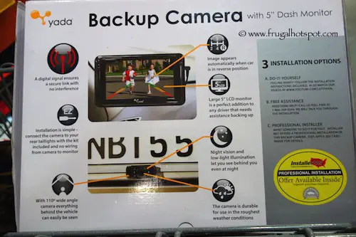 Yada Digital Backup Camera with 5" Dash Monitor Costco