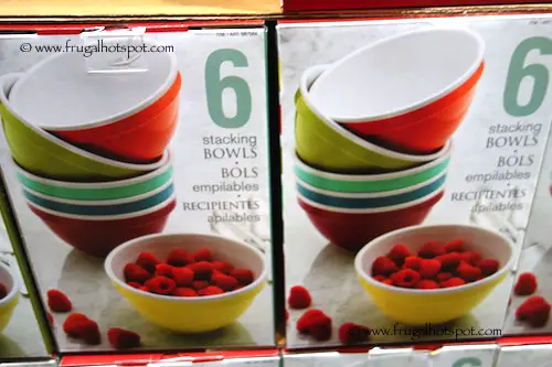 6 Multicolored Stacking Bowls Costco