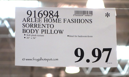Arlee Home Fashions Sorrento Body Pillow Costco Price