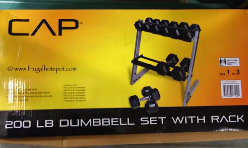 CAP 200 lb Dumbbell Set with Rack Costco