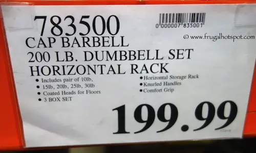 CAP 200 lb Dumbbell Set with Rack Costco Price