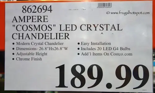Artika Ampere Cosmos Crystal Chandelier Costco Price