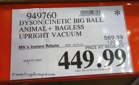 Dyson Cinetic Big Ball Animal+ Bagless Upright Vacuum Costco Price