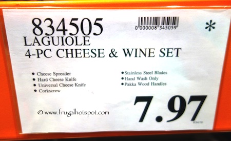 Laguiole 4-Piece Wine and Cheese Set Costco Price