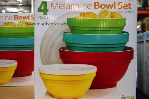Pandex 4 Piece Melamine Bowl Set with Lids Costco