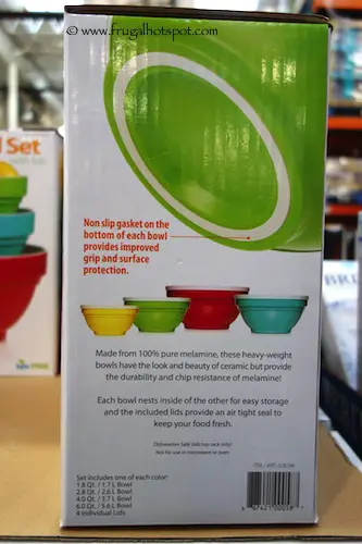 Pandex 4 Piece Melamine Bowl Set with Lids Costco