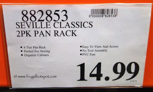 Seville Classics 2 Pack Pan Organizer Rack Costco Price