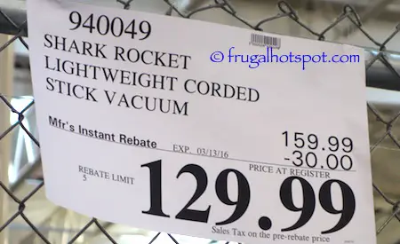 Shark Rocket Ultra-Light Upright Corded Vacuum Costco Price | Frugal Hotspot