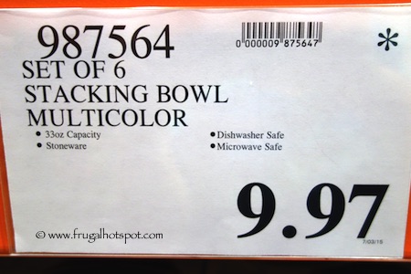 6 Stacking Multicolor Bowls Costco Price