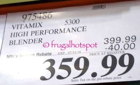Vitamix 5300 High Performance Blender Costco Price | Frugal Hotspot