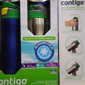 Contigo Brazos 2 Pack 20 oz Stainless Steel Water Bottle Costco