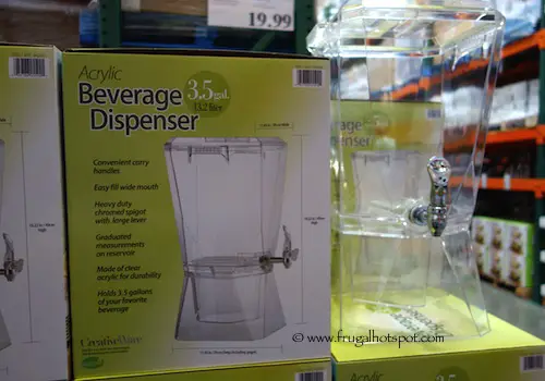 Creativeware 3.5 Gallon Acrylic Beverage Dispenser Costco