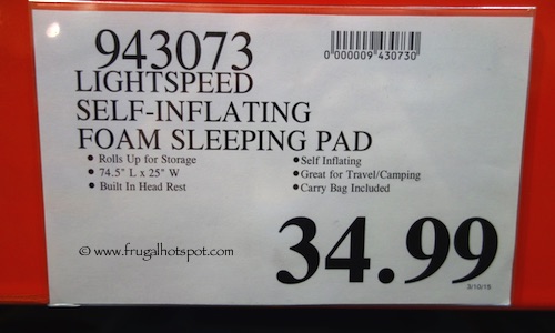 Lightspeed Self-Inflating Sleeping Pad Costco Price