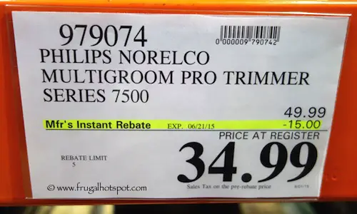 Philips Norelco Multigroom 7500 Trimmer Costco Price