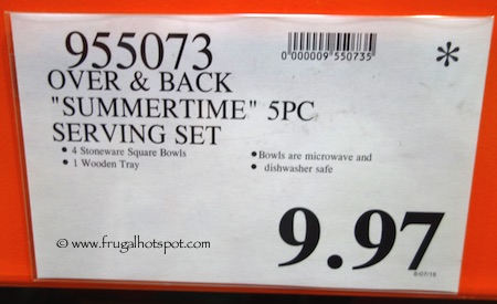 Over and Back Summertime 5-Piece Serving Set Costco Price