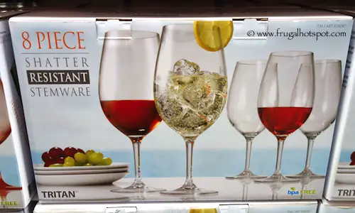 8 Piece Shatter Resistant Stemware Clear Costco