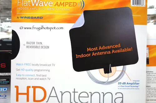 inegard FlatWave Amped Indoor Amplified HDTV Antenna Costco