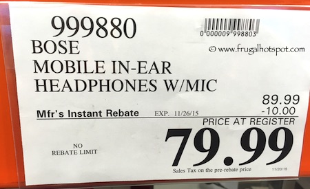 Bose In-Ear Headphones Costco Price