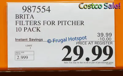 Brita 10 pk water filters | Costco Sale Price