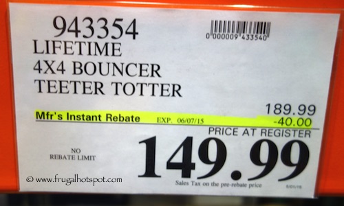 Lifetime 4x4 Bouncer Costco Price